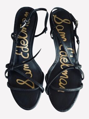Sam Edelman black leather Emmie strappy sandals 7